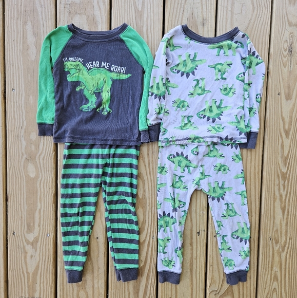 Lot of Boys 2T Dinosaur Cotton Pajama Sets - Picture 1 of 10